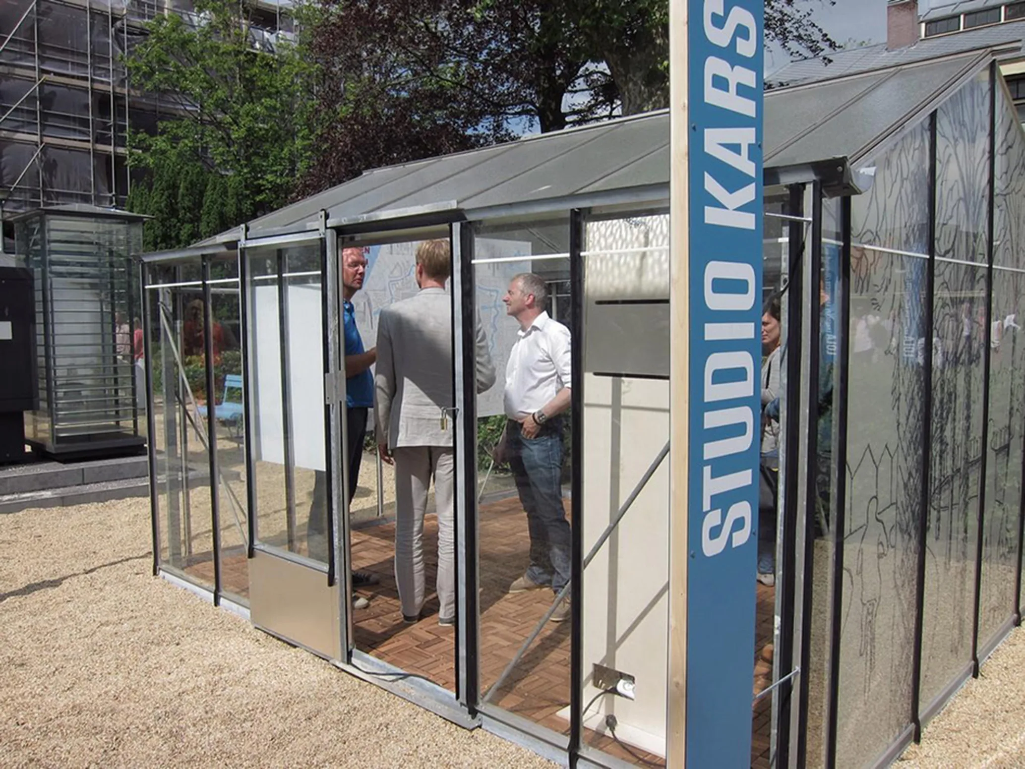 Information pavilion in Leiden