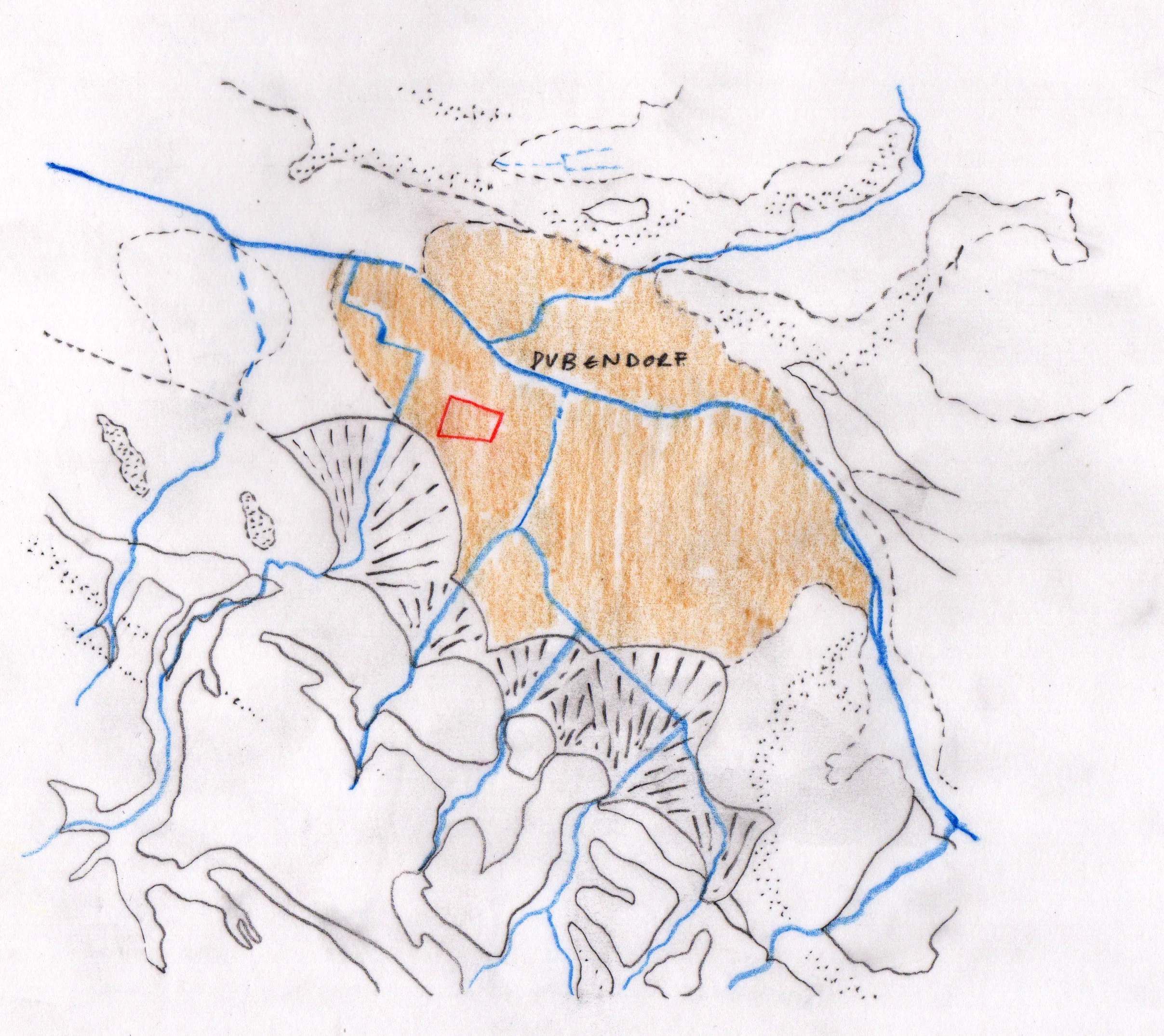 Analysis sketch of site watershed