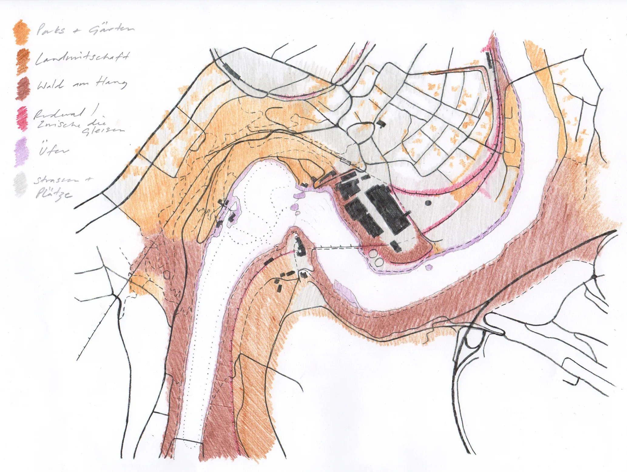 Sketch plan of project territory
