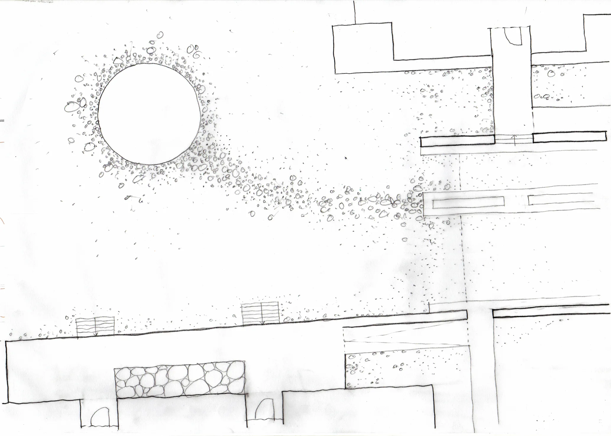 Detail drawing of the ground surfaces