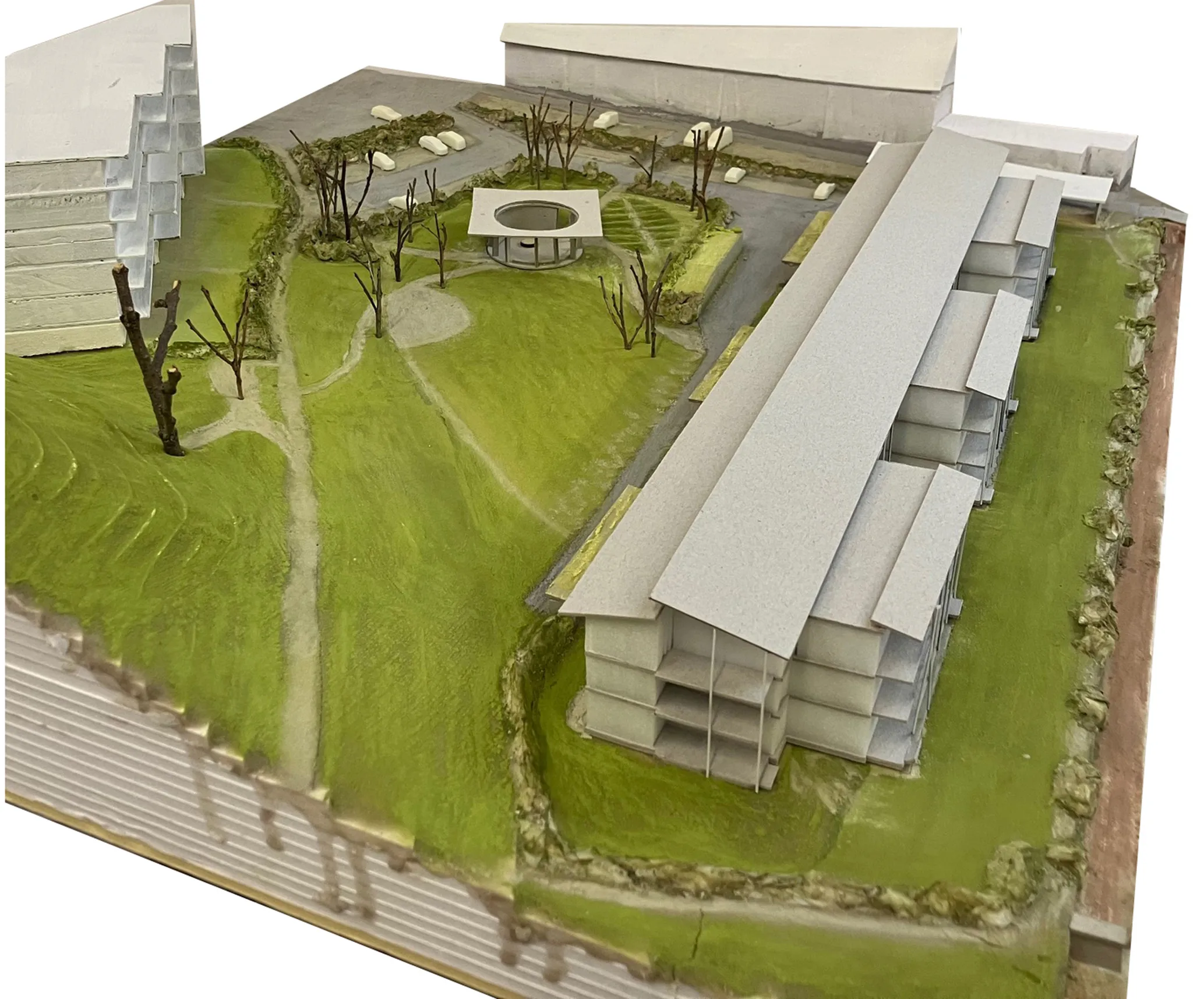 1:200 study model of park at end of preliminary design phase