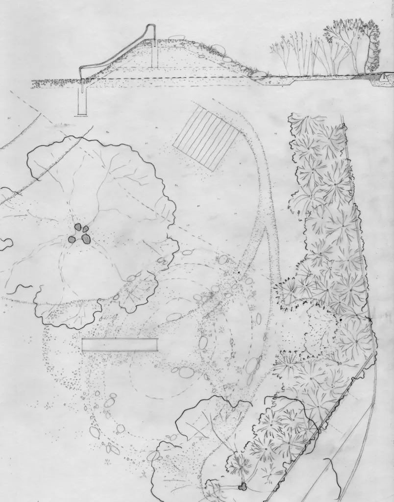 Detail drawing of proposed close-to-nature play area