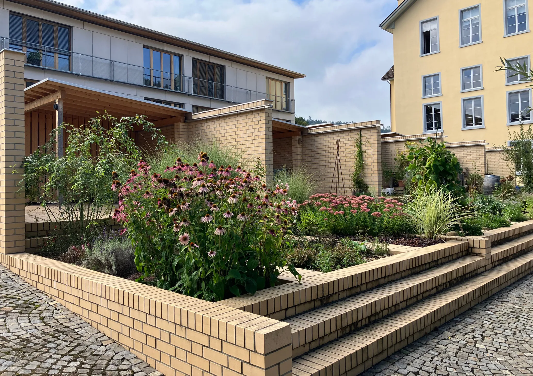 Photograph of finished gardens in 2022
