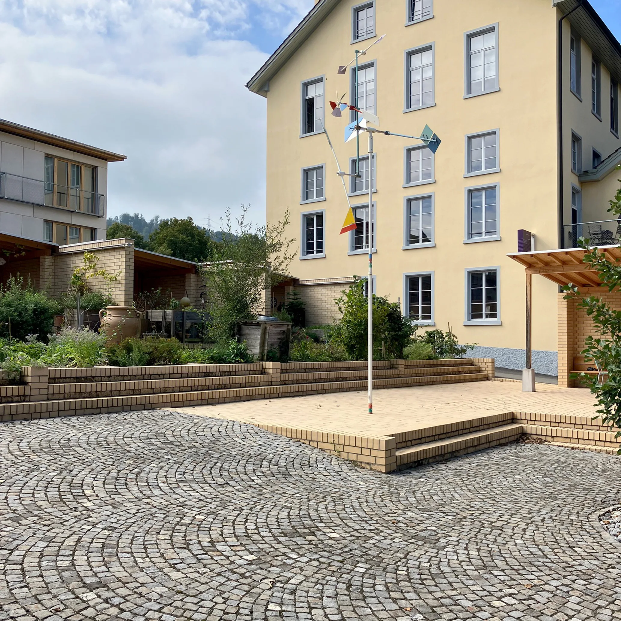 Photograph of finished gardens in 2022