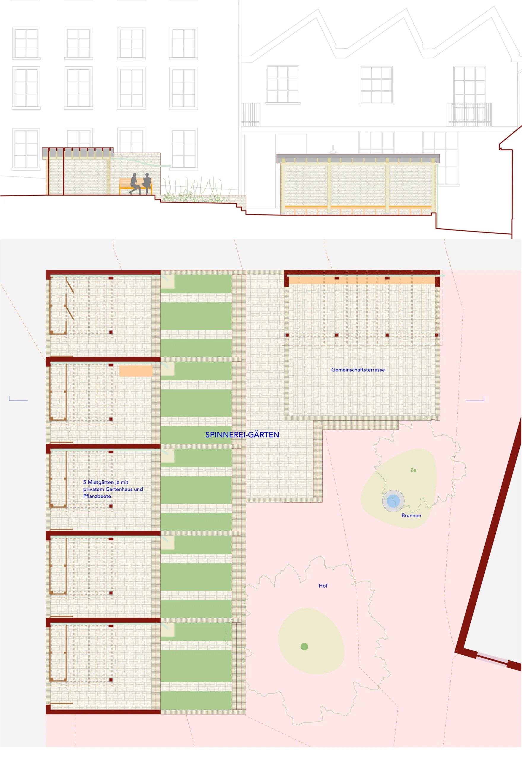 1:50 Detail plan and section at end of detailed design phase